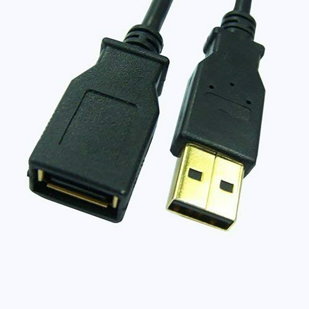USB 2.0 A//A Extension Cable 24k Gold-plated 10ft Black